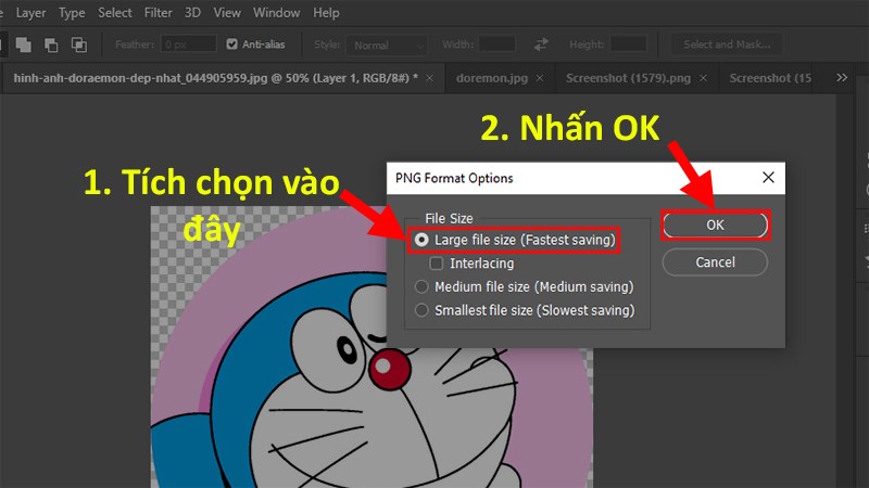 Chọn tab Image > Nhấn vào Trim
