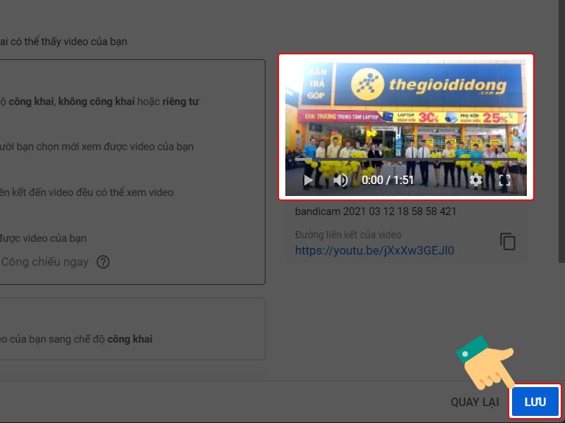 Video đ&atilde; được tải l&ecirc;n