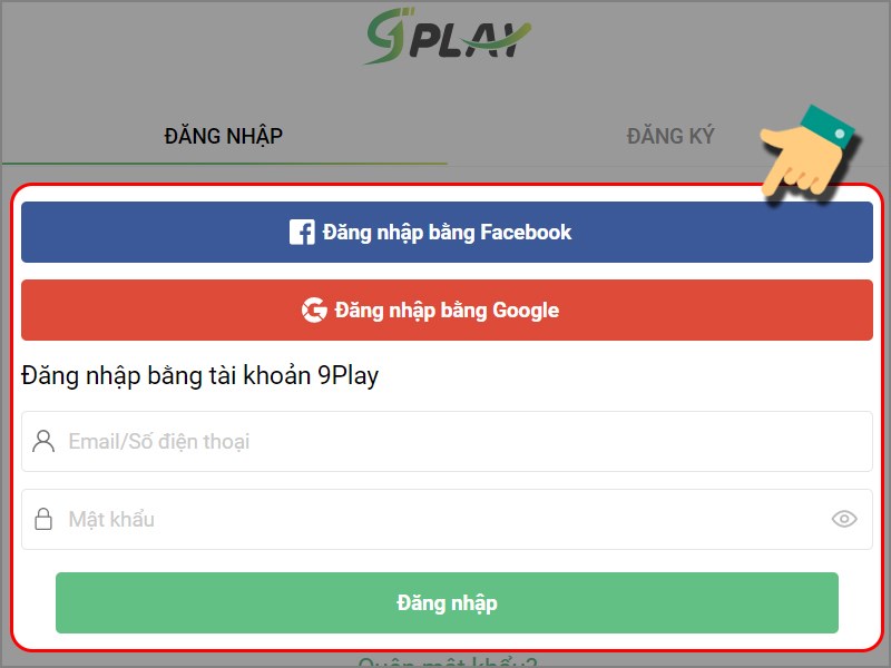 Đăng nhập t&agrave;i khoản