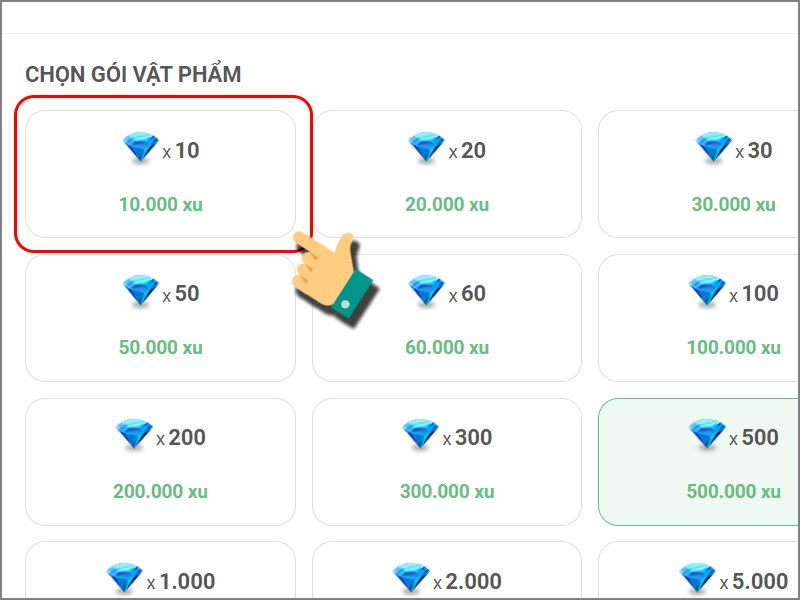 Chọn g&oacute;i kim cương
