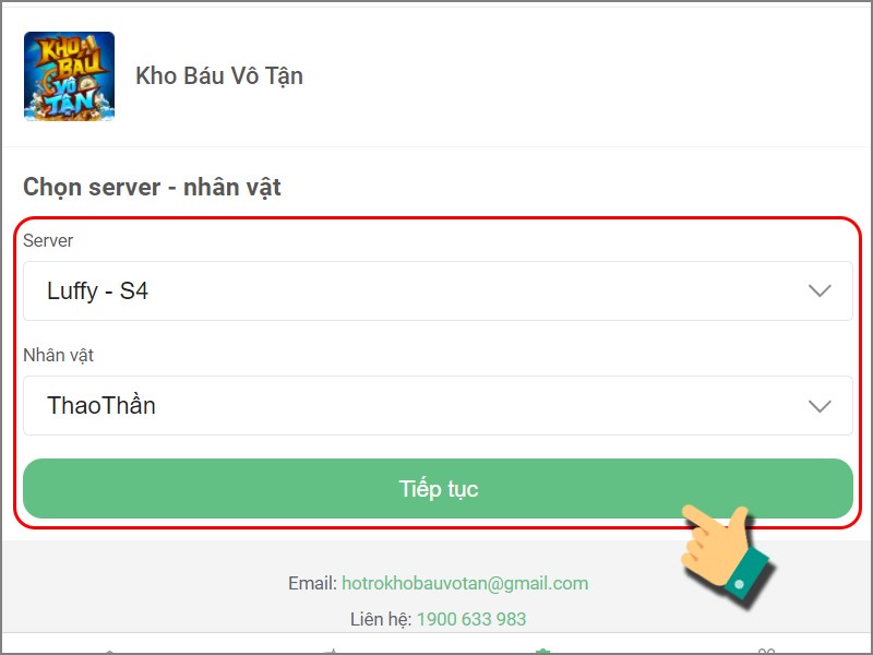 Chọn nh&acirc;n vật của bạn