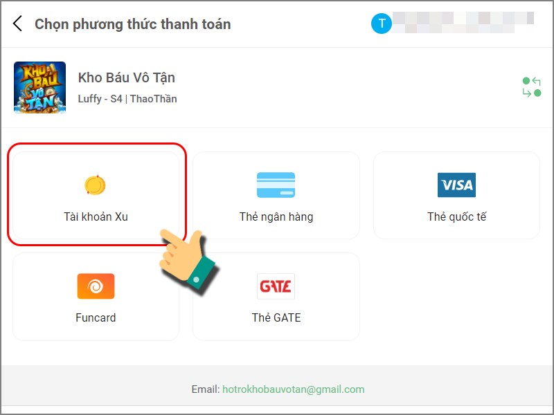 Chọn phương thức thanh to&aacute;n