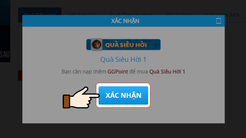 Nhấn chọn Xác nhận