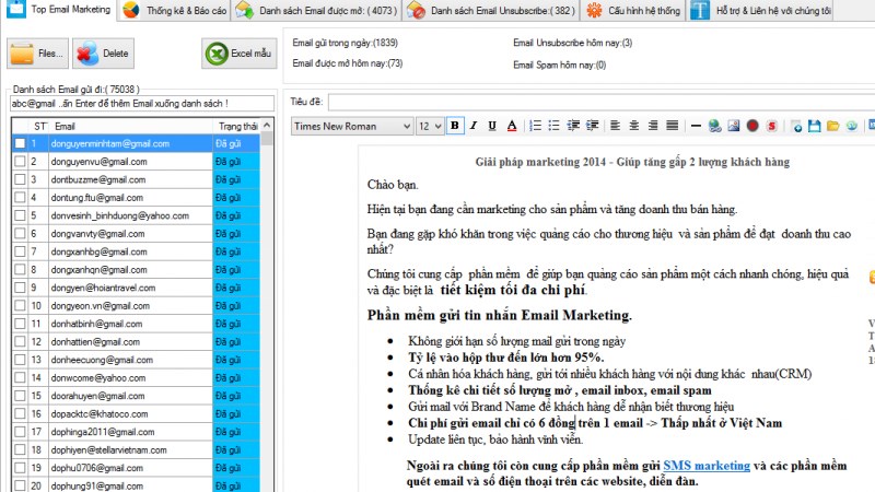 Phần mềm Top Email Marketing