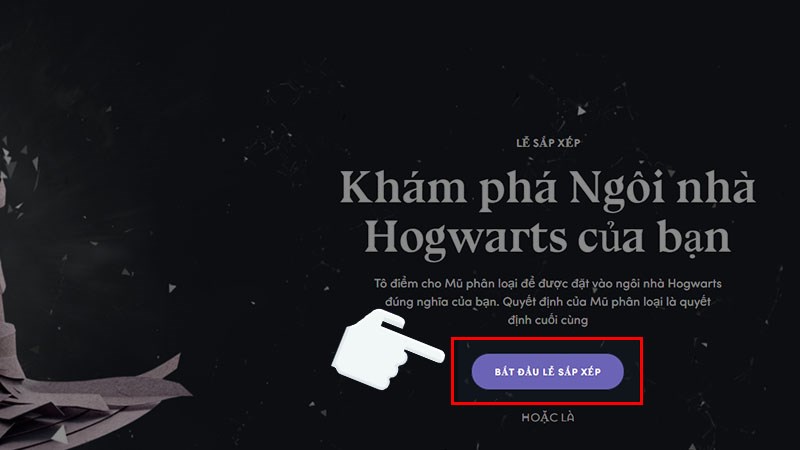 Nhấn vào mục Bắt đầu để sắp xếp