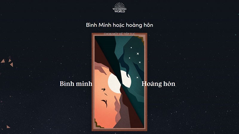 Lựa chọn Bình minh hoặc Hoàng hôn
