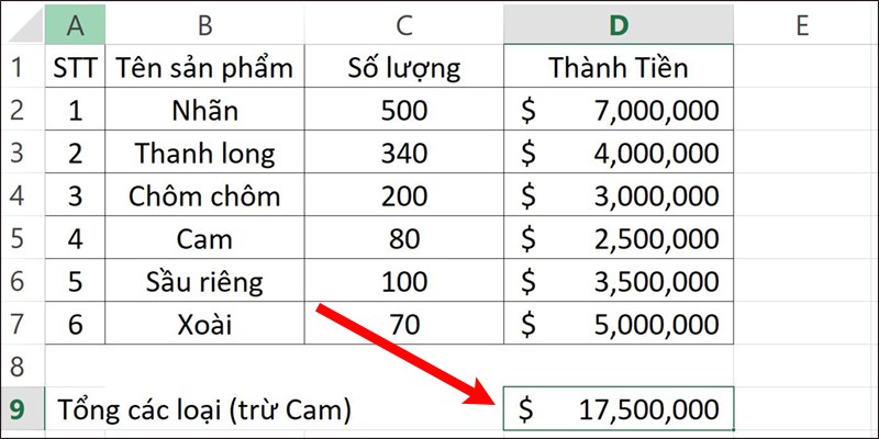 Nhấn&nbsp;Enter&nbsp;để hiển thị kết quả.