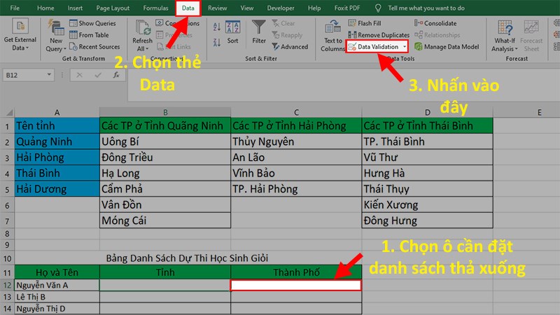 Cach Tạo Drop List Danh Sach Thả Xuống Trong Excel Co Video Hướng