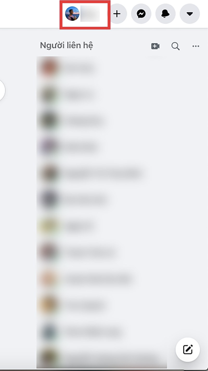 Mở Facebook trên máy tính, chạm vào ảnh hồ sơ của bạn ở góc trên bên phải.