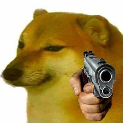 Meme chó cầm súng 6