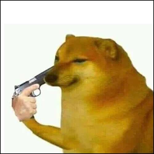 Meme chó cầm súng 7