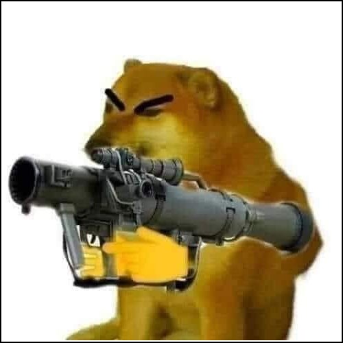 Meme chó cầm súng 12
