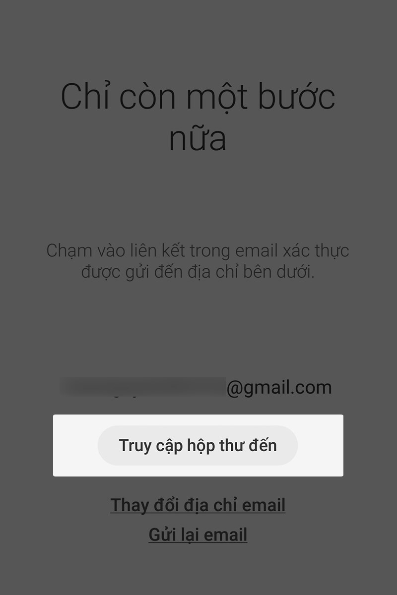 Xác nhận trong email