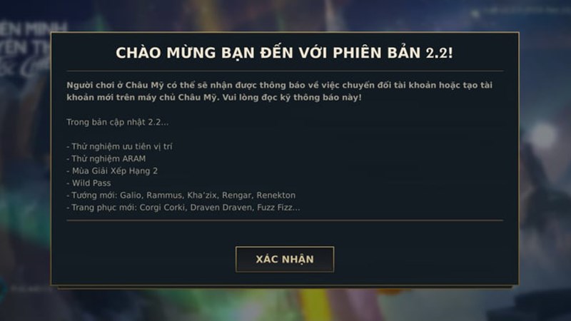 Phiên bản tối thiểu phải là 2.2