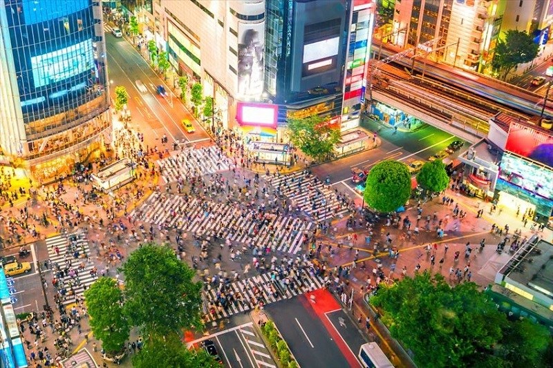 Hình ảnh nhộn nhịp tại Shibuya