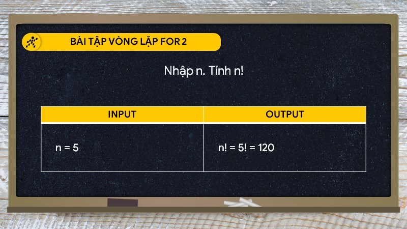 Bài tập vòng lặp for 2