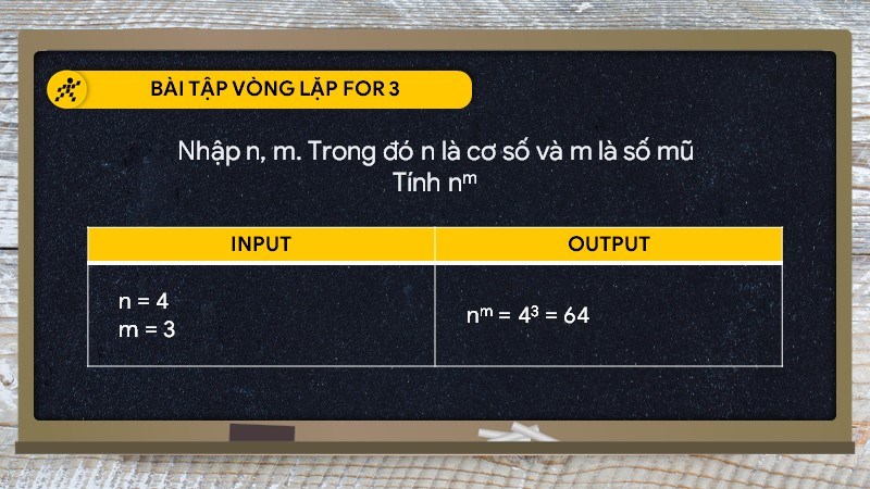 Bài tập vòng lặp for 3