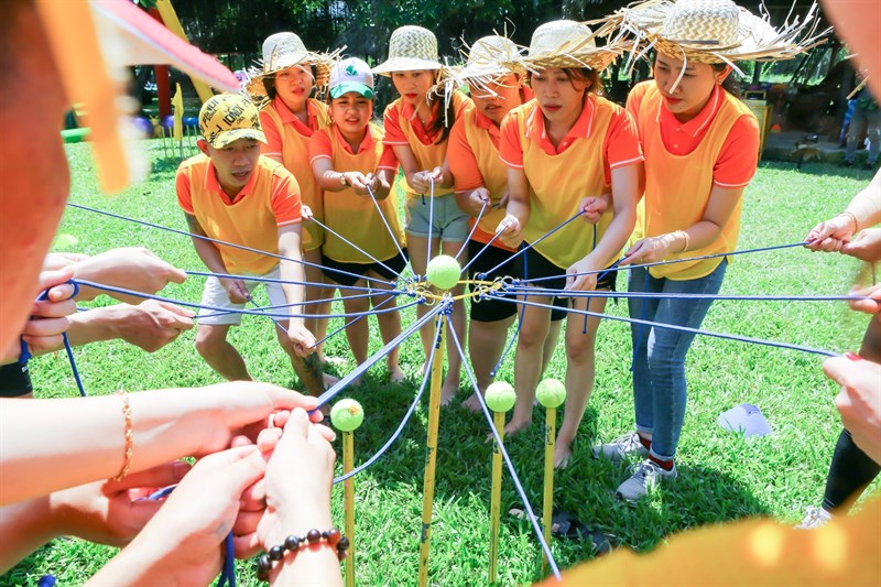 Trò chơi đồng đội - Khu du lịch Bò Cạp Vàng