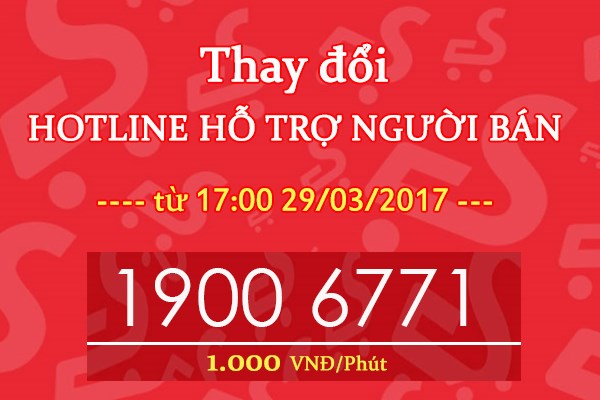 hotline sendo hỗ trợ người bán