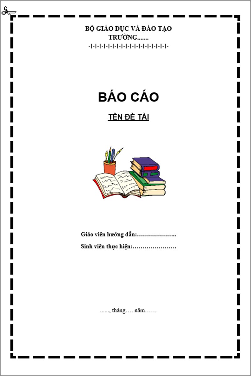 Mẫu bìa word 2021 đẹp mẫu số 2