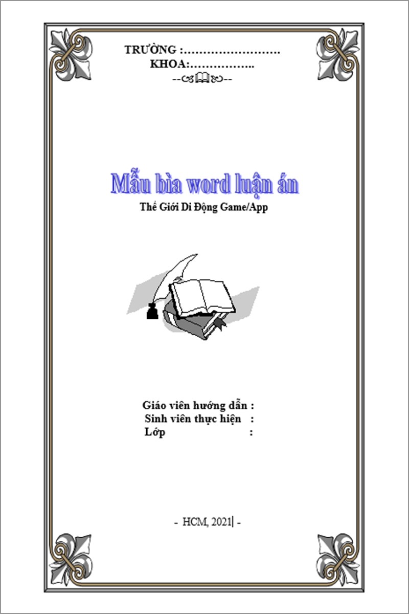 Tổng hợp 100 mẫu bìa Word đẹp miễn phí mới nhất - tải miễn phí