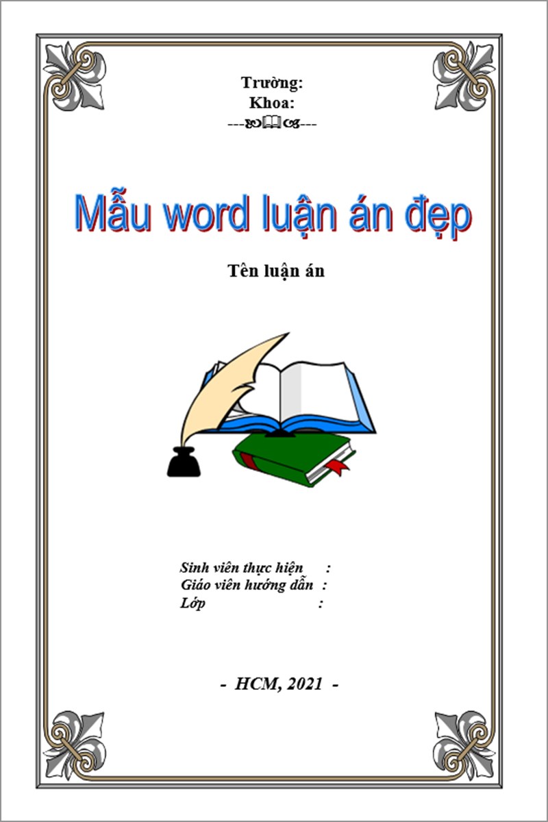 Mẫu 2 bìa word luận án