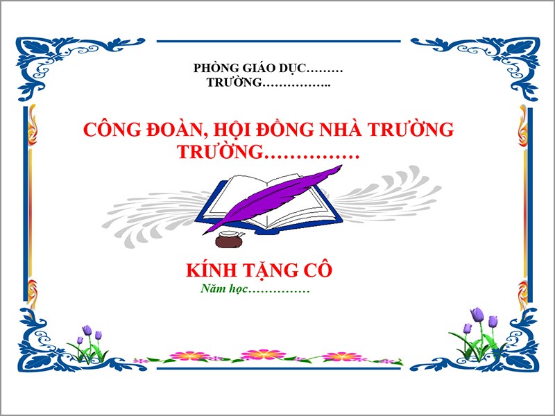 Mẫu bìa word nằm ngang số 3