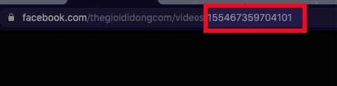ID video là một dãy số xuất hiện ở cuối thanh URL.