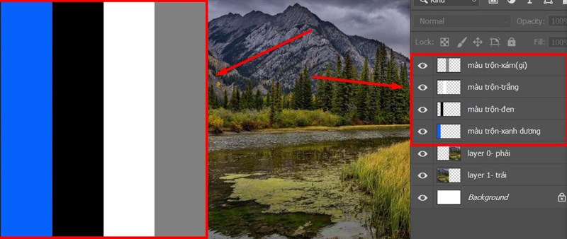 Chu&acirc;̉n bị 4 dải màu 