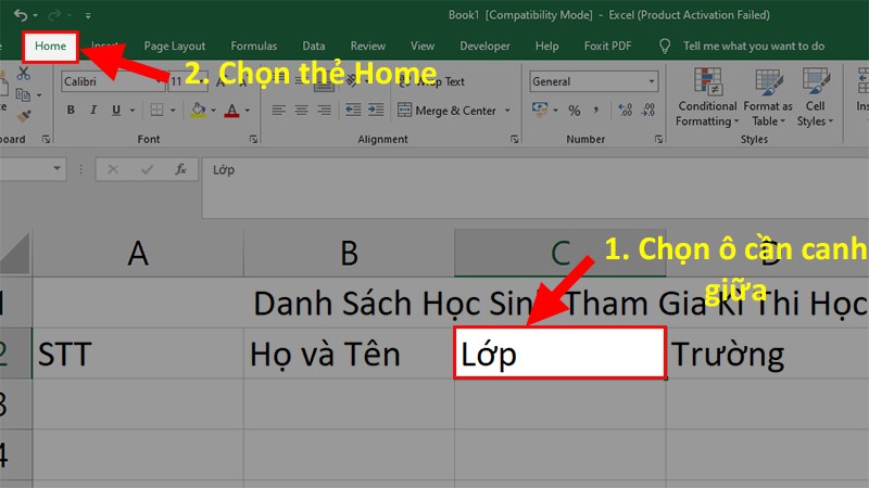Hướng dẫn 6 cách căn chữ giữa ô trong Excel