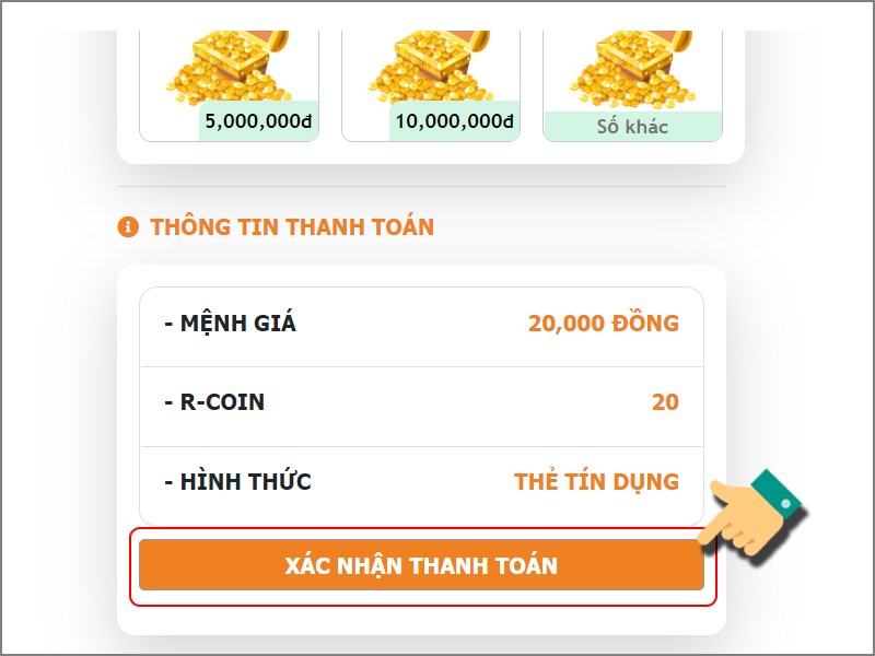 X&aacute;c nhận thanh to&aacute;n