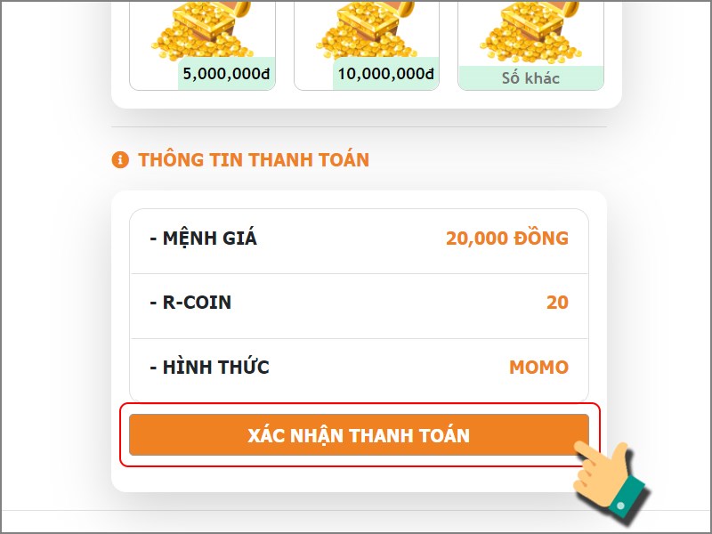 X&aacute;c nhận thanh to&aacute;n