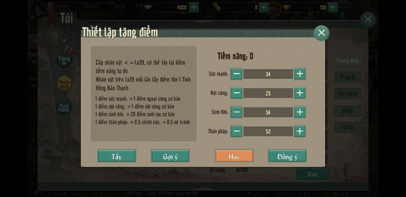 Tăng điểm tiềm năng Thiên Nhẫn VLTK 1 Mobile