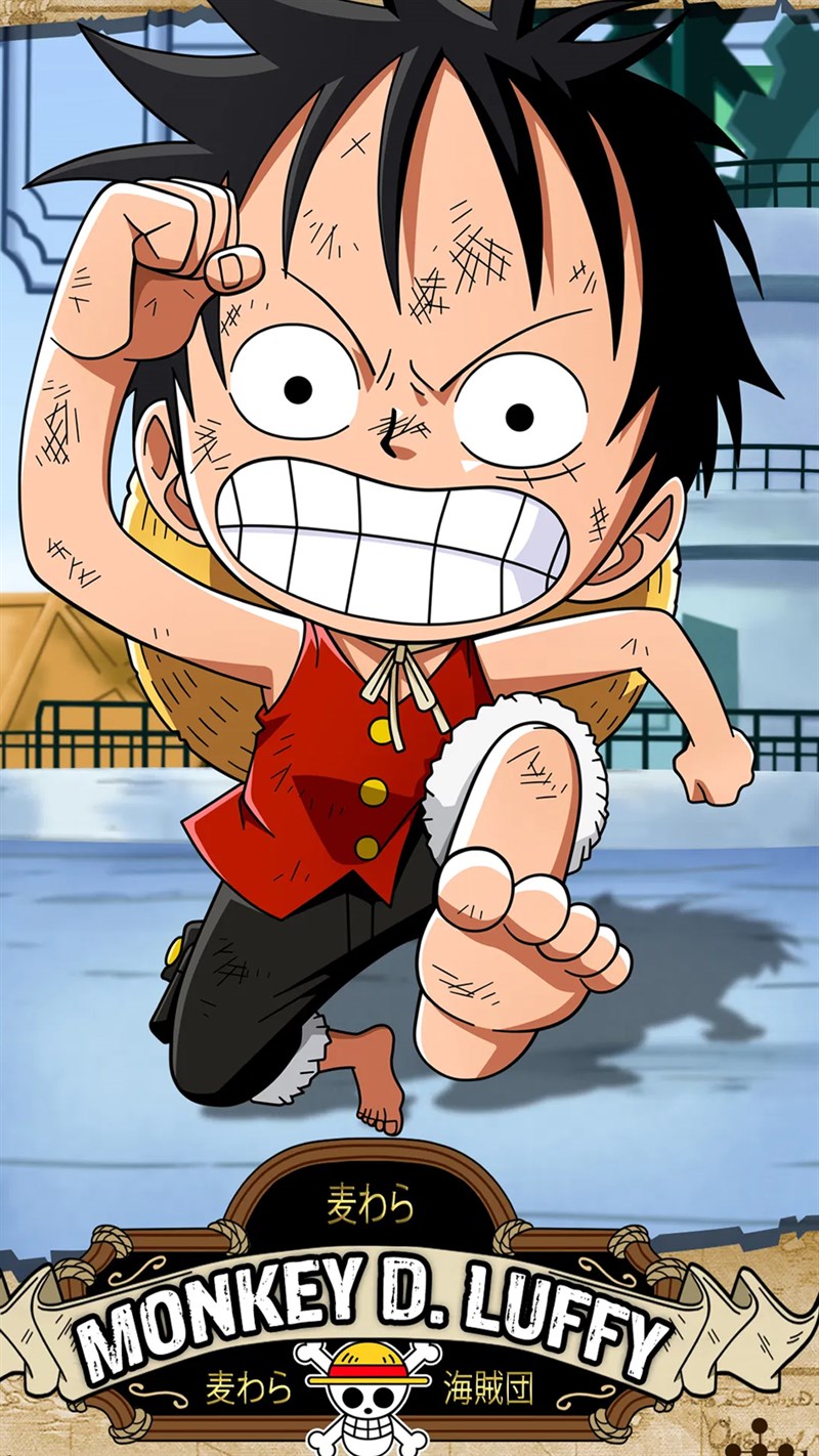 Hình nền điện thoại đẹp về Luffy One Piece dễ thương