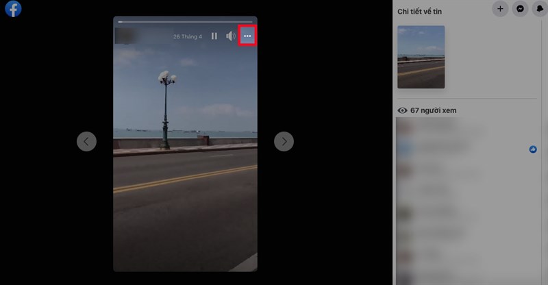 Nhấn v&agrave;o tin m&agrave; bạn muốn x&oacute;a > Chọn biểu tượng 3 dấu chấm