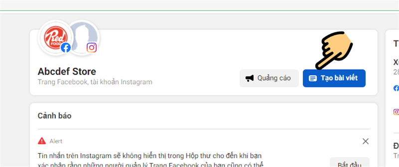 Chọn mục Tạo b&agrave;i viết