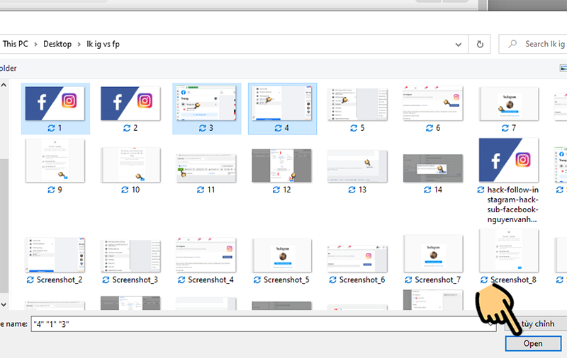 Chọn ảnh trong thư mục của bạn
