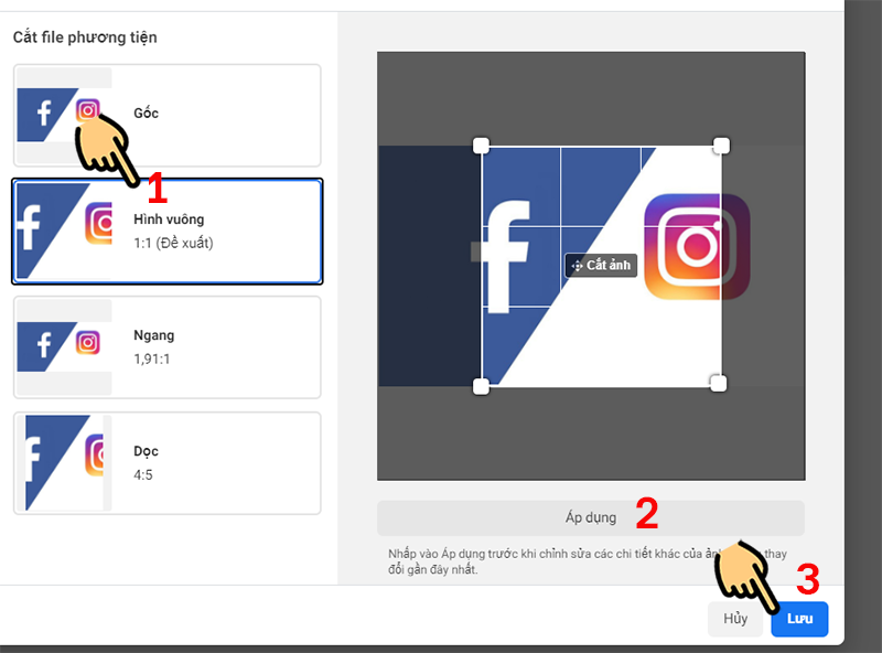 Bạn chọn tỉ lệ ảnh