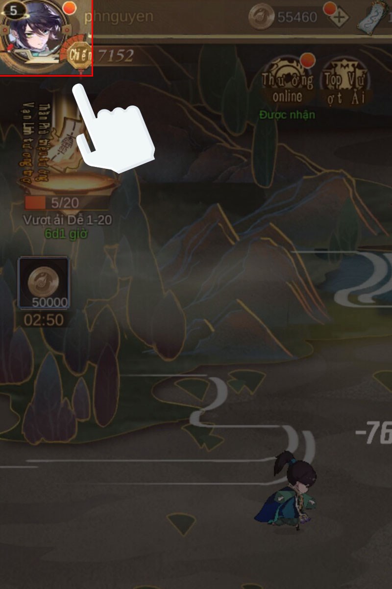 Nhấn chọn vào mục Avatar