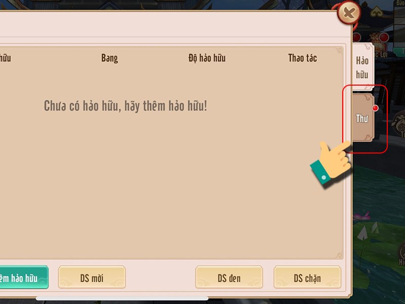 Nhấn v&agrave;o Thư