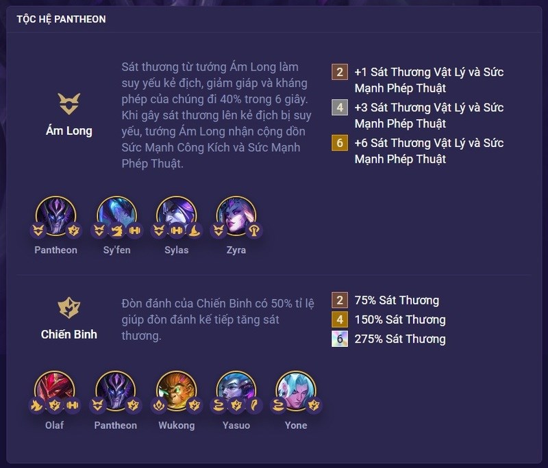 Hệ tộc Pantheon ĐTCL m&ugrave;a 7.5