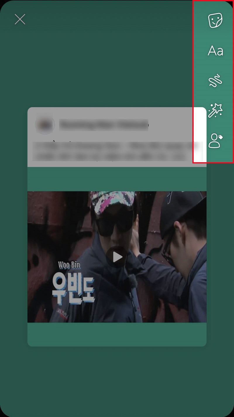 Tại đây, bạn có thể thêm nhãn dán, thêm văn bản, vẽ, thêm hiệu ứng, gắn thẻ bạn bè với các biểu tượng tương ứng ở góc trên bên phải trước khi chia sẻ tin Tại đây, bạn có thể thêm nhãn dán, thêm văn bản, vẽ, thêm hiệu ứng, gắn thẻ bạn bè với các biểu tượng tương ứng ở góc trên bên phải trước khi chia sẻ tin