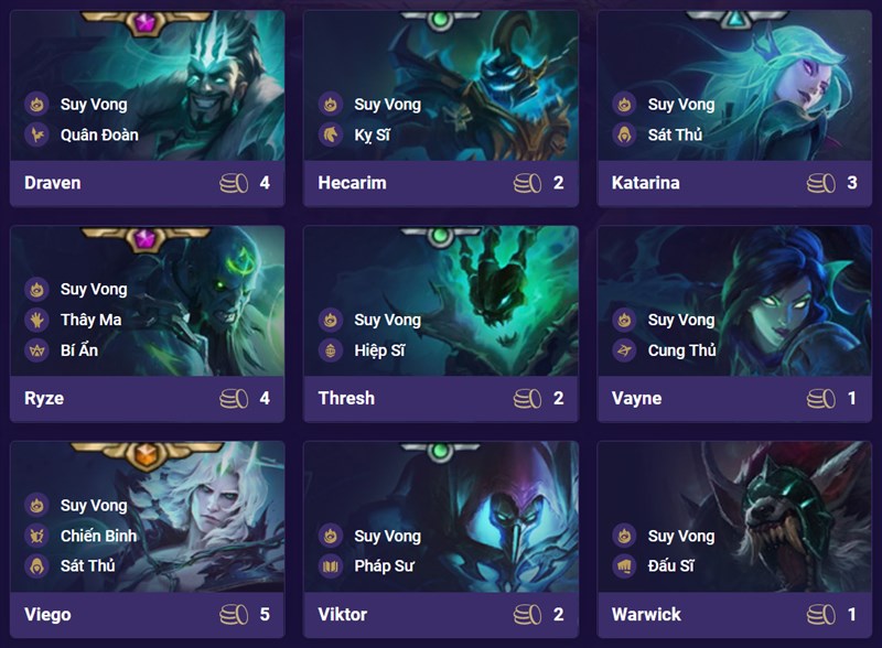 Đội hình Suy Vong DTCL Mùa 5