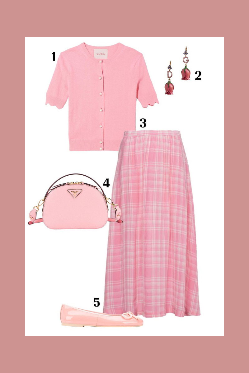 Outfit tông màu hồng nhẹ nhàng 