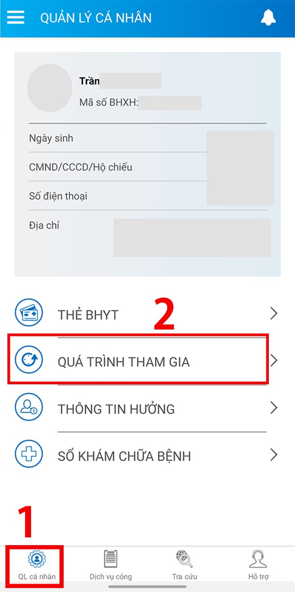 Xem chi tiết quá trình tham gia