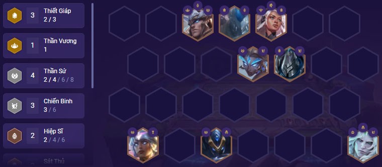 Đội hình Thần Sứ Chiến Binh hoàn chỉnh