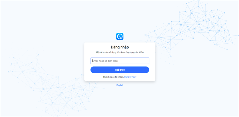 Đăng nhập vào Misa Support
