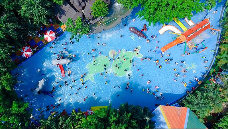 Đầm Sen Nước nhìn từ trên cao