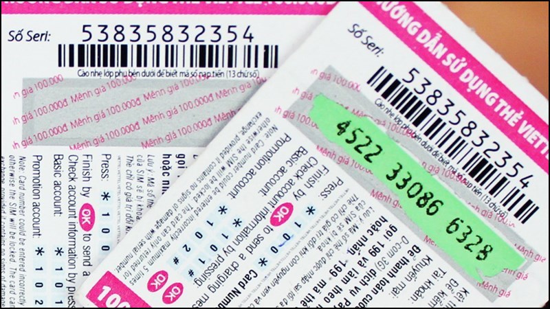 Số serial number trên thẻ cào điện thoại