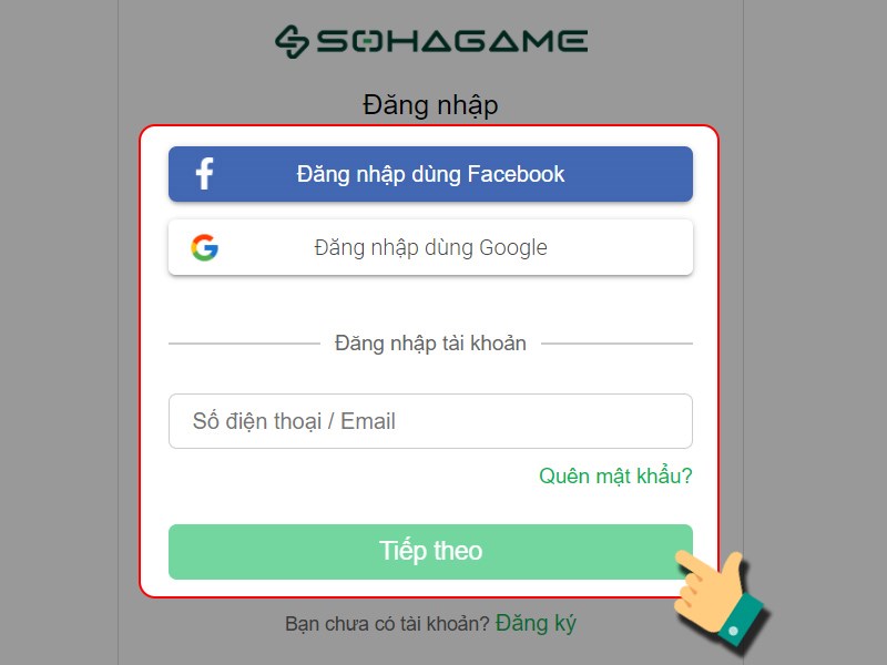 Đăng nhập tài khoản game của bạn Đăng nhập tài khoản game của bạn